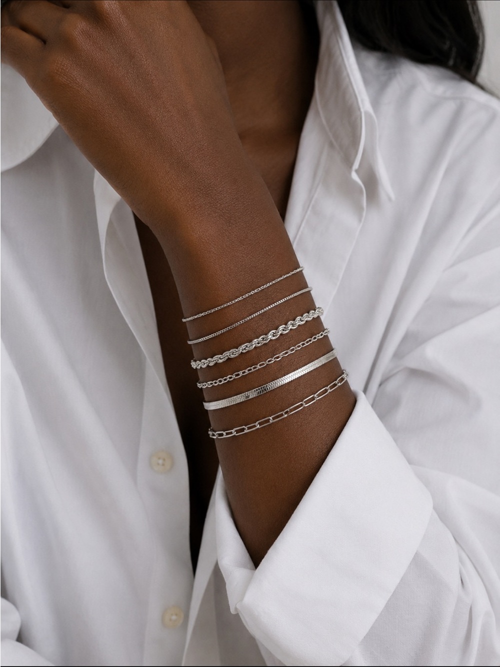 New! Silver Bracelet Stack Set (1067) NWOT